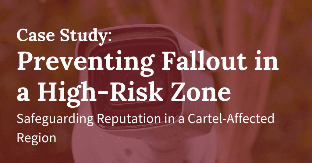 Avoiding Reputational Exposure in a Cartel-Influenced Market