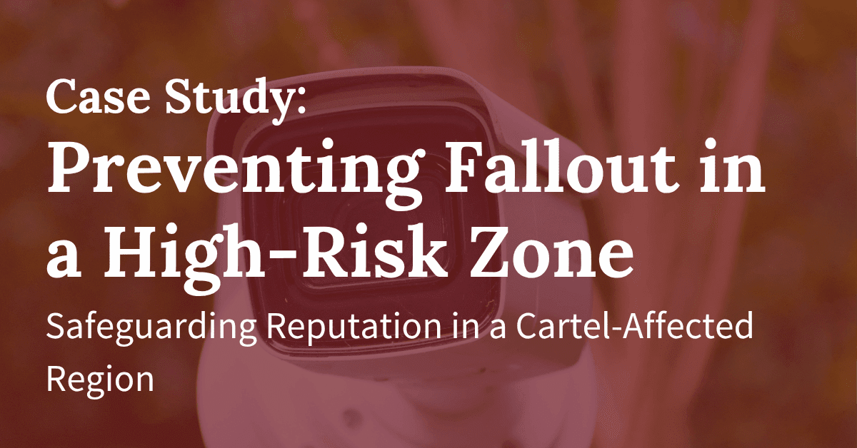 Avoiding Reputational Exposure in a Cartel-Influenced Market